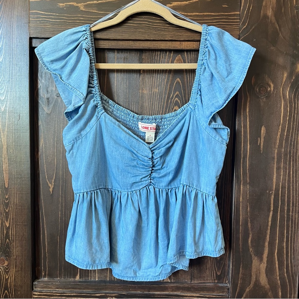 Denim festival top